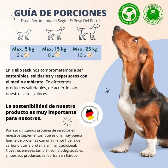 Hello Jack Óleo de salmão para cães - salmão para pêlo brilhante e saudável, Ômega 3 - reduz a dermatite e a comichão, 100% natural - PetDoctors - Loja Online