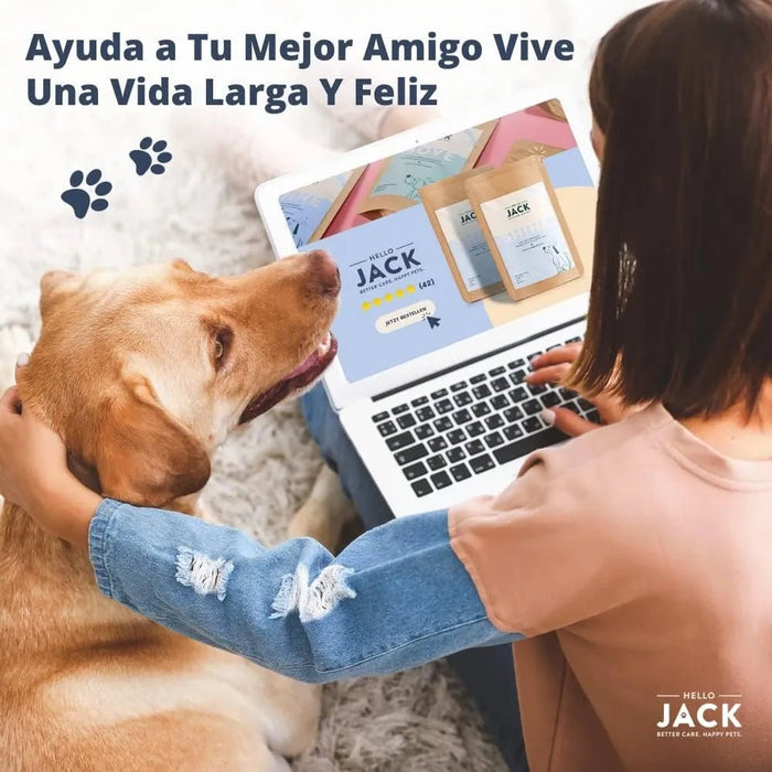 Hello Jack Óleo de salmão para cães - salmão para pêlo brilhante e saudável, Ômega 3 - reduz a dermatite e a comichão, 100% natural - PetDoctors - Loja Online