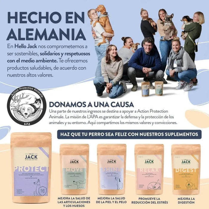 Hello Jack Protect Suplemento diário para cães - guloseimas misturáveis para apoio imunológico, vitalidade e saúde em geral - sabor de manteiga de amendoim - PetDoctors - Loja Online