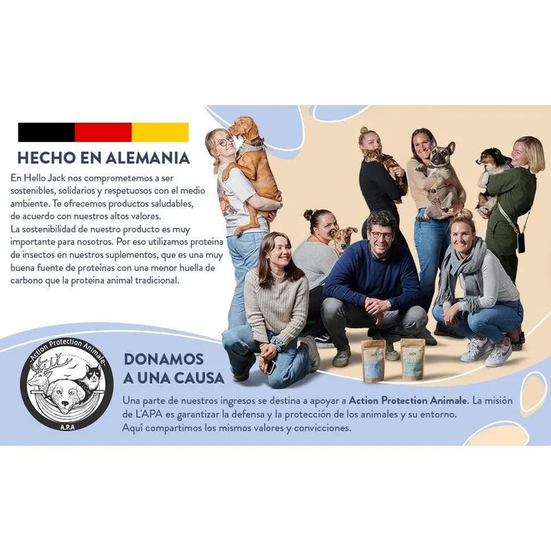 Hello Jack Relax Suplemento diário para cães - tranquilizante mastigáveis para cães e cachorros, para aliviar o stress e o equilíbrio emocional - sabor de manteiga de amendoim - PetDoctors - Loja Online