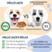 Hello Jack Relax Suplemento diário para cães - tranquilizante mastigáveis para cães e cachorros, para aliviar o stress e o equilíbrio emocional - sabor de manteiga de amendoim - PetDoctors - Loja Online