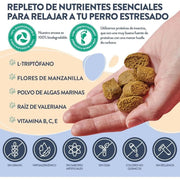 Hello Jack Relax Suplemento diário para cães - tranquilizante mastigáveis para cães e cachorros, para aliviar o stress e o equilíbrio emocional - sabor de manteiga de amendoim - PetDoctors - Loja Online
