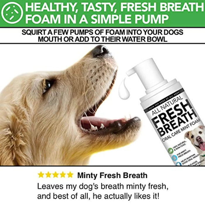 Higiene oral - Aditivo de água refrescante e 100 % natural para cães | Cuidado oral para combater o mau hálito, o sarro e a placa - PetDoctors - Loja Online