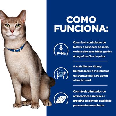 Hill's Feline Prescription Diet k/d Kidney Care com frango ração para gatos 1,5 Kg - PetDoctors - Loja Online