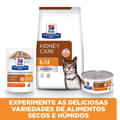 Hill's Feline Prescription Diet k/d Kidney Care com frango ração para gatos 1,5 Kg - PetDoctors - Loja Online