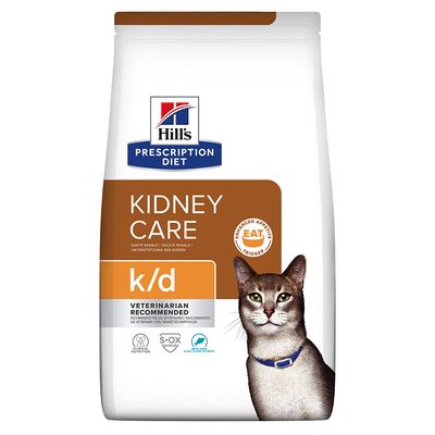 Hill's Prescription Diet k/d Kidney Care com atum ração para gatos 1,5 Kg - PetDoctors - Loja Online