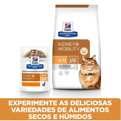 Hill's Prescription Diet k/d + Mobility com frango Ração para Gatos 1,5 Kg - PetDoctors - Loja Online