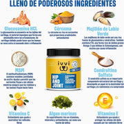 Hip and Joint - Anca e Articulações - Antiartrose - complemento alimentar para cães, altamente concentrado - MSM, mexilhão de lábios verde, glucosamina - 60 golosinas de frango, 270 g - PetDoctors - Loja Online