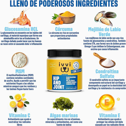 Hip and Joint - Anca e Articulações - Antiartrose - complemento alimentar para cães, altamente concentrado - MSM, mexilhão de lábios verde, glucosamina - 60 golosinas de frango, 270 g - PetDoctors - Loja Online