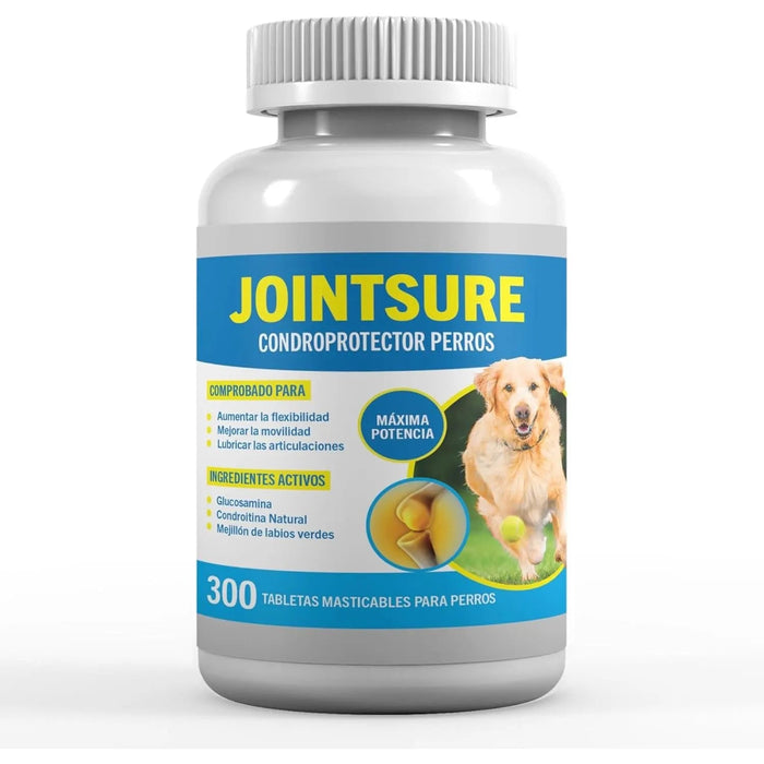 JOINTSURE Condroprotetor cães I com grande concentração de mexilhão lábios verdes, glucosamina e condroitina natural I suplemento anti - inflamatório para articulações I 60 I 120 I 300 comprimidos - PetDoctors - Loja Online