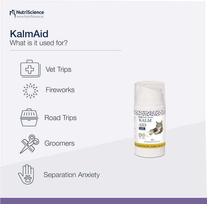 Kalm Aid Cat Gel - Complemento calmante em gel para gatos, 50 ml - PetDoctors - Loja Online