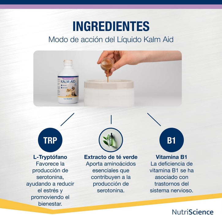 Kalm Aid Cat Gel - Complemento calmante líquido para cães e gatos, 250 ml - PetDoctors - Loja Online
