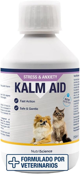 Kalm Aid Cat Gel - Complemento calmante líquido para cães e gatos, 250 ml - PetDoctors - Loja Online