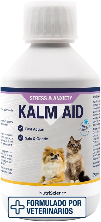 Kalm Aid Cat Gel - Complemento calmante líquido para cães e gatos, 250 ml - PetDoctors - Loja Online