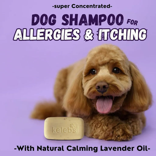 Kelebs Anticomichão | champô sólido para cães, para pele sensível e dermatite | anti - comichão com óleo de lavanda calmante, conjunto de 3 barras, sabão natural BIO e vegano - PetDoctors - Loja Online
