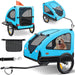 KESSER® reboque para bicicleta 2 em 1, para cães, grande aprox. 250 l de volume. Incl. Bandeira e saco, lona Oxford 600D, carga máxima: 45 kg - PetDoctors - Loja Online
