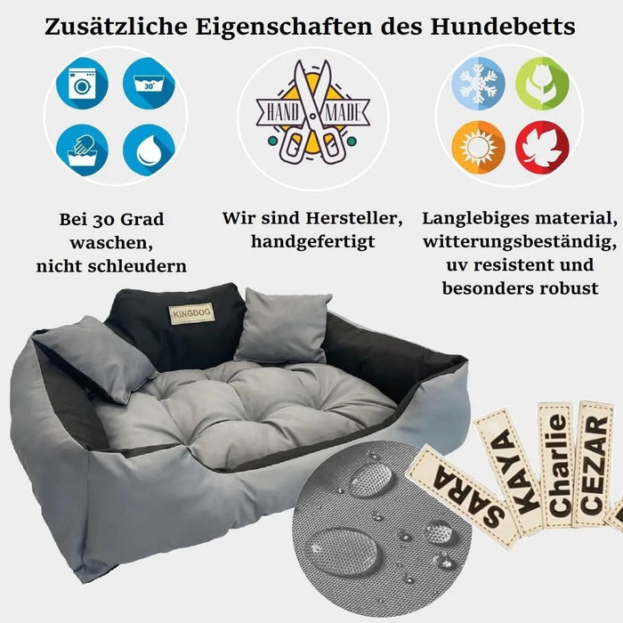 KING DOG BED - Camas de Luxo para Cães, Personalizáveis com nome do Cão, Impermeáveis - PetDoctors - Loja Online