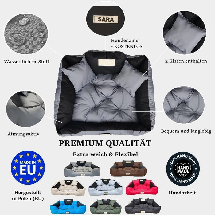 KING DOG BED - Camas de Luxo para Cães, Personalizáveis com nome do Cão, Impermeáveis - PetDoctors - Loja Online