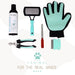 Kit 5 em 1 de limpeza para Cães e Gatos, com Champô, Luva, Escova de dupla face, Lima e Corta - unhas - PetDoctors - Loja Online