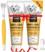Kit Pasta Dentífrica para Cães 2x100 gramas Sabor a Menta + Escova de dentes 3 cabeças + 1 Dedeira - Anti Tártaro, Anti Mau Hálito - Cuidado orail para cães - PetDoctors - Loja Online