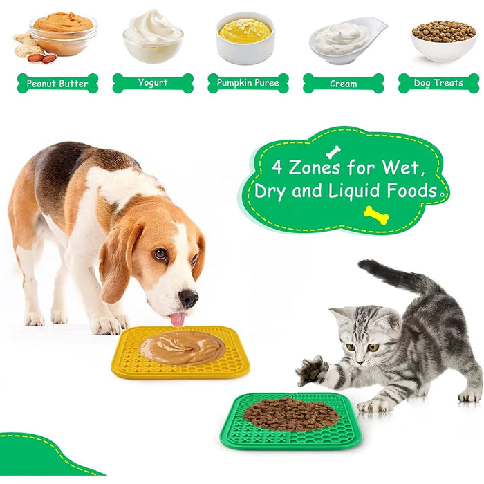 Lick Mat - Tapete para Lamber para cães e gatos, 20 x 19 cm, 2 UNIDADES - PetDoctors - Loja Online
