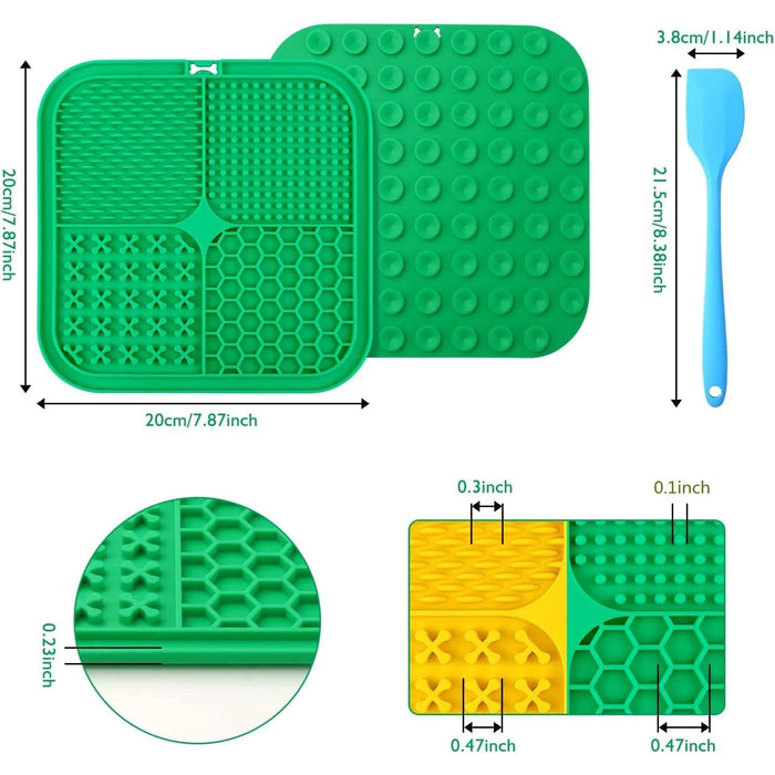 Lick Mat - Tapete para Lamber para cães e gatos, 20 x 19 cm, 2 UNIDADES - PetDoctors - Loja Online