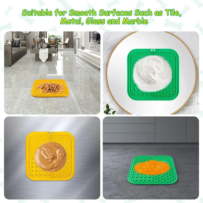 Lick Mat - Tapete para Lamber para cães e gatos, 20 x 19 cm, 2 UNIDADES - PetDoctors - Loja Online