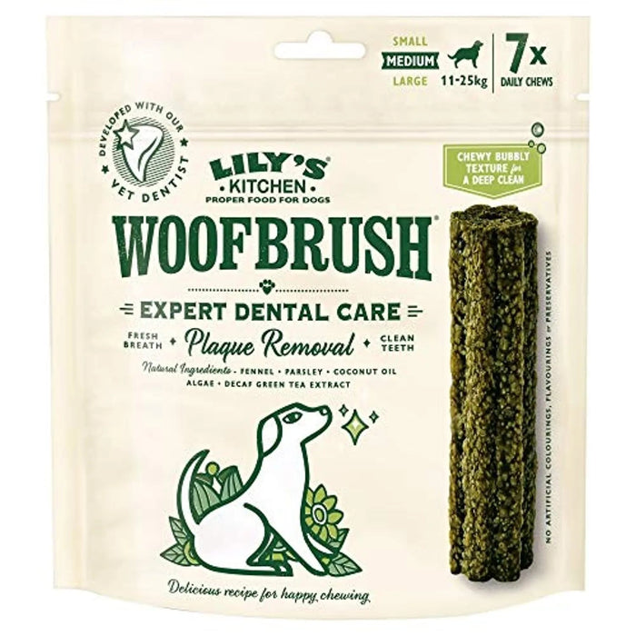 Lily's Kitchen Palito Woofbrush Médio de Cuidado Dental para Cães (Pacote 7 x 19,6 gr) - PetDoctors - Loja Online