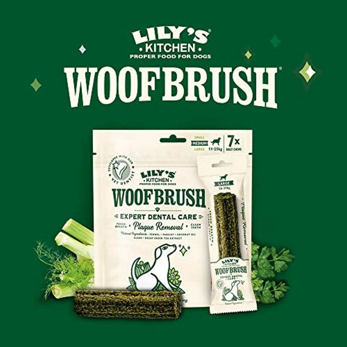 Lily's Kitchen Palito Woofbrush Médio de Cuidado Dental para Cães (Pacote 7 x 19,6 gr) - PetDoctors - Loja Online