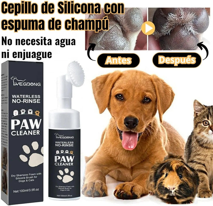 Limpador a seco, para patas e almofadas de patas de cães, escova com espuma de lavagem a seco, sem necessidade de água, elimina sujidade e bactérias, ecológico - PetDoctors - Loja Online
