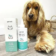 Limpador de orelhas para cães e gatos, óleo de côco e aloé vera (240 ml) - PetDoctors - Loja Online