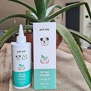 Limpador de orelhas para cães e gatos, óleo de côco e aloé vera (240 ml) - PetDoctors - Loja Online