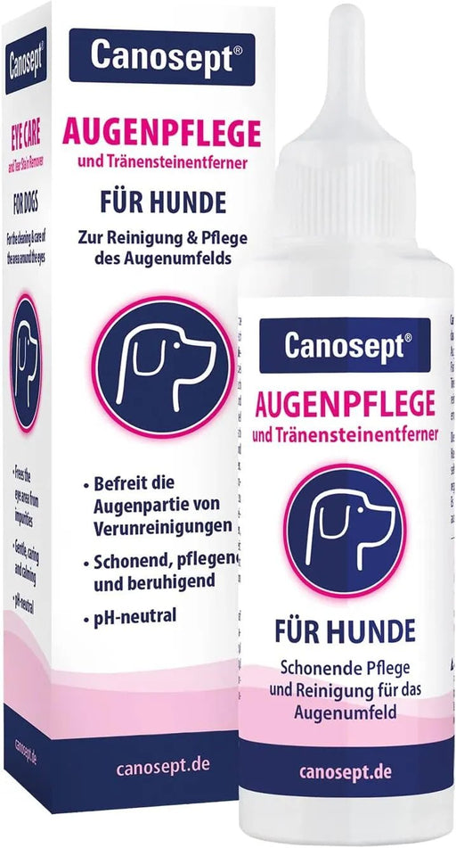 Líquido de Cuidado e limpeza para a área ao redor dos olhos (120 ml) - elimina manchas de lágrimas em cães - sem fragrâncias - PetDoctors - Loja Online