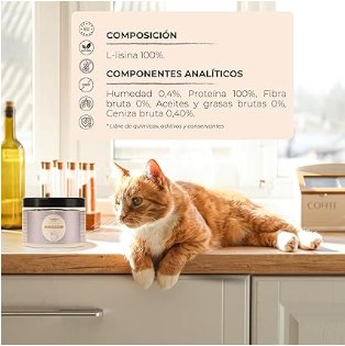 Lisina para gatos 100% natural para o sistema imunitário, de sabor agradável e fácil de adicionar à dieta diária (Lamina Care) - PetDoctors - Loja Online