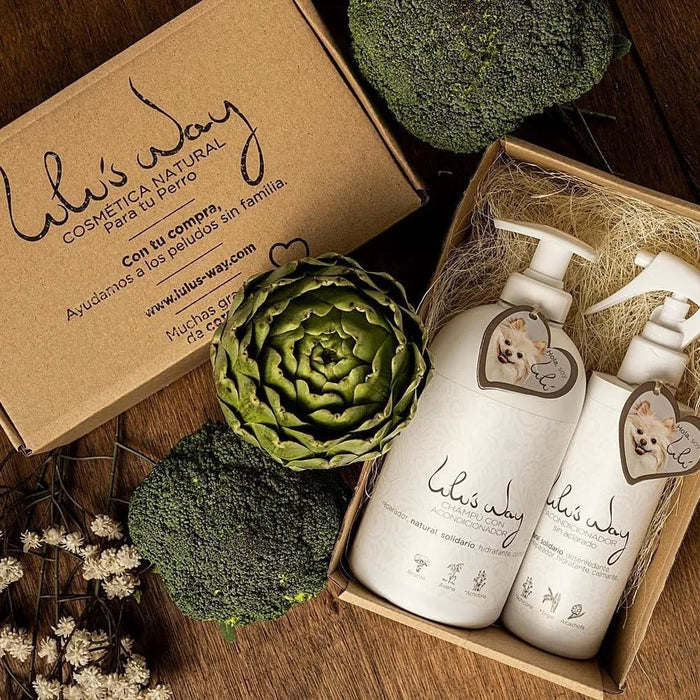 Lulu's Way Champô natural para cães com condicionador - para pele sensível e dermatite sem alérgenos, sem parabenos - 100 % vegan natural - PetDoctors - Loja Online