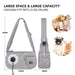 Mala / Transportadora a tiracolo pequena para cães ou gatos, com corda de segurança anti - queda (Cães ou Gatos até 6 kg) (cinzento) - PetDoctors - Loja Online