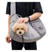 Mala / Transportadora a tiracolo pequena para cães ou gatos, com corda de segurança anti - queda (Cães ou Gatos até 6 kg) (cinzento) - PetDoctors - Loja Online