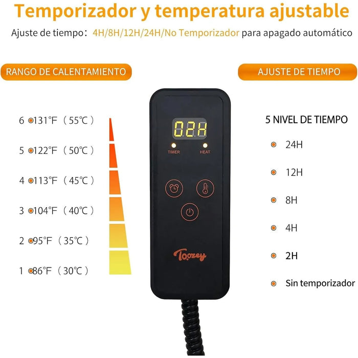 Manta elétrica para cães e gatos, temporizador ajustável, almofada aquecida - PetDoctors - Loja Online