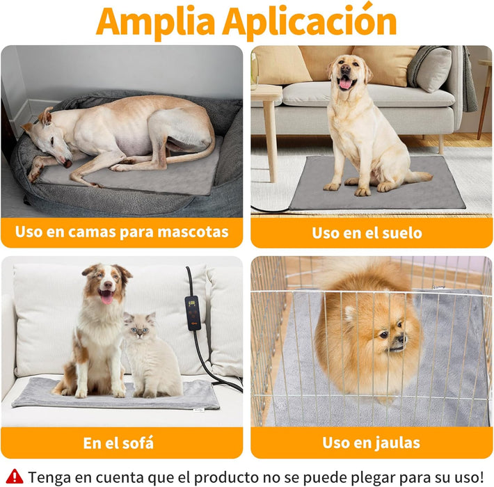 Manta elétrica para cães e gatos, temporizador ajustável, almofada aquecida - PetDoctors - Loja Online