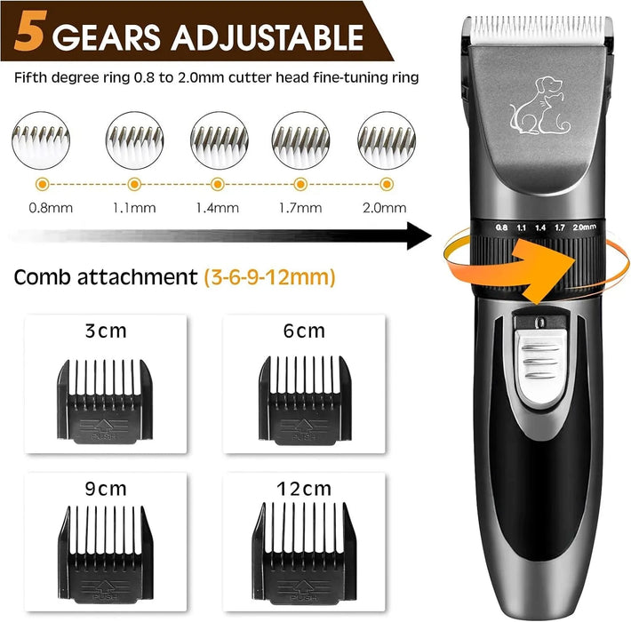 Máquina profissional de cortar pelo a cães | corta - pelos para animais | corta - pelos de baixo ruído e carregamento rápido - PetDoctors - Loja Online