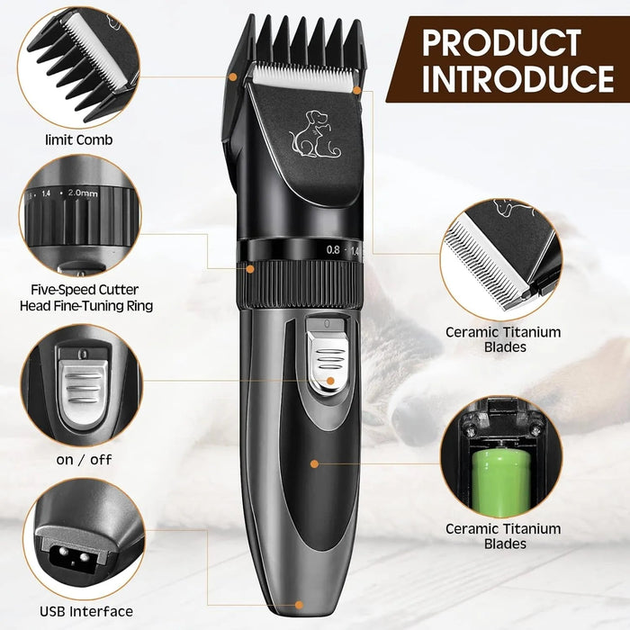 Máquina profissional de cortar pelo a cães | corta - pelos para animais | corta - pelos de baixo ruído e carregamento rápido - PetDoctors - Loja Online