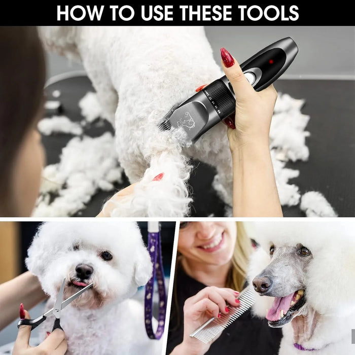 Máquina profissional de cortar pelo a cães | corta - pelos para animais | corta - pelos de baixo ruído e carregamento rápido - PetDoctors - Loja Online