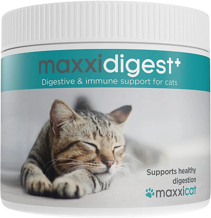 maxxidigest Probióticos, prebióticos e enzimas digestivas para gatos - Ajuda avançada à digestão felina e ao sistema imunitário, sem pó OGM - PetDoctors - Loja Online