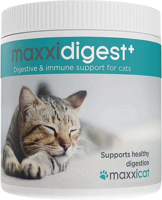 maxxidigest Probióticos, prebióticos e enzimas digestivas para gatos - Ajuda avançada à digestão felina e ao sistema imunitário, sem pó OGM - PetDoctors - Loja Online
