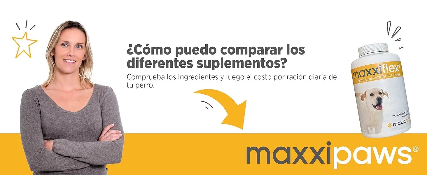 maxxiflex+ Suplemento avançado para as articulações do cão - glucosamina, condroitina, MSM, ácido hialurónico , garra do , bromelina, açafrão - PetDoctors - Loja Online