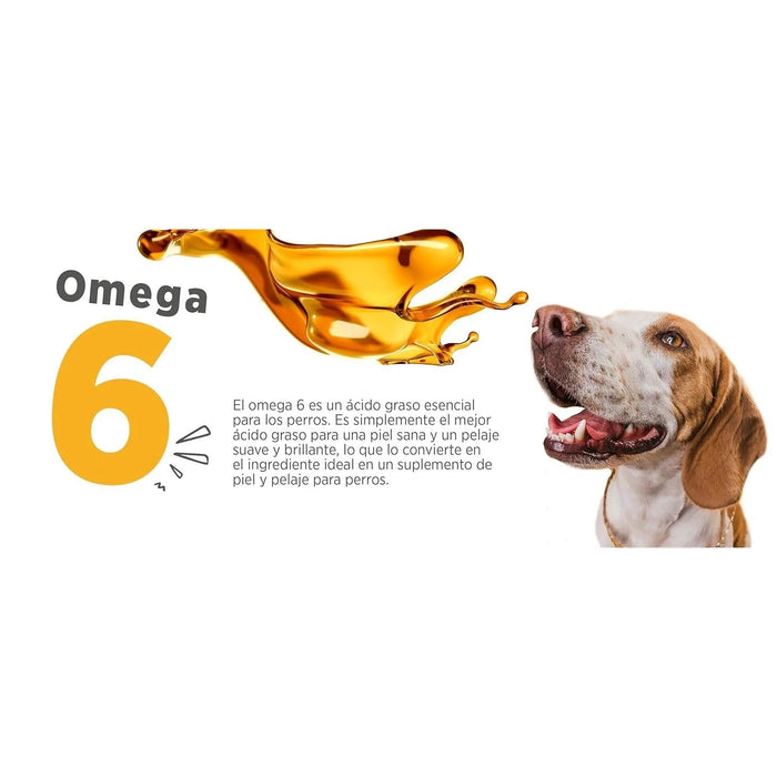 maxxiomega Suplemento em óleo para cães, com bomba de dosagem para fácil administração, ómega 3, 6, 9 e vitaminas A, D, E e biotina | para pele saudável e pêlo brilhante (296 ml) - PetDoctors - Loja Online