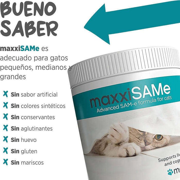 maxxisame Suplemento avançado para gatos – Ajuda ao fígado felino, articulações e saúde cognitiva – 90 g de pó - PetDoctors - Loja Online