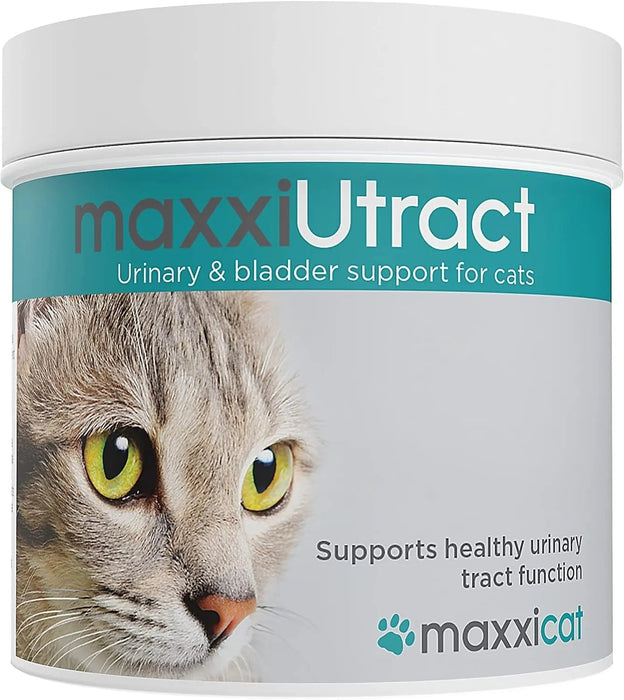 maxxiUtract Suplemento urinário e vesical para gatos - Ajuda à saúde do sistema urinário, controlo da bexiga e recorrência de ITU - com mirtios (em pó: 90 gramas) - PetDoctors - Loja Online