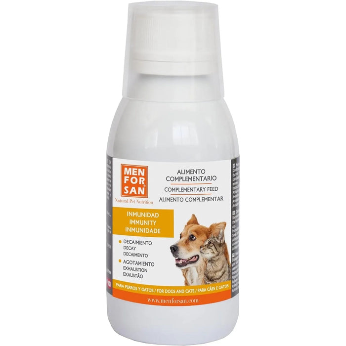 MENFORSAN IMUNITÁRIO Alimento complementar líquido para cães e gatos para reforçar o sistema imunitário | Reforça as defesas | Potencia o sistema imunitário | 120 ml - PetDoctors - Loja Online