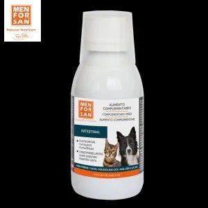 MENFORSAN INTESTINOS Alimento complementar líquido para cães e gatos com problemas intestinais | Melhora as digestões | Evita parasitas internos | 120 ml - PetDoctors - Loja Online